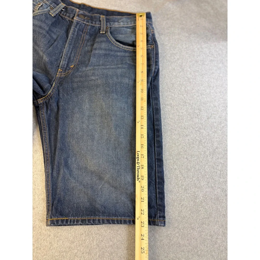 Levis Mens Denim Shorts Medium Wash Blue Cotton Relaxed Fit Size 32 35569-0174